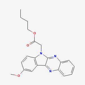 molecular formula C21H21N3O3 B2989055 butyl 2-{9-methoxy-6H-indolo[2,3-b]quinoxalin-6-yl}acetate CAS No. 847380-69-2