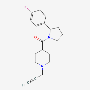 4-[2-(4-Fluorophenyl)pyrrolidine-1-carbonyl]-1-(prop-2-yn-1-yl)piperidine