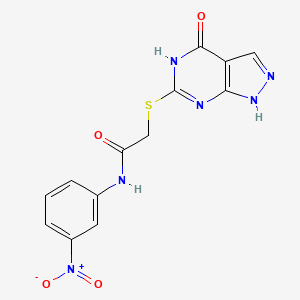 N-(3-nitrophenyl)-2-((4-oxo-4,5-dihydro-1H-pyrazolo[3,4-d]pyrimidin-6-yl)thio)acetamide
