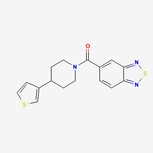 molecular formula C16H15N3OS2 B2989070 Benzo[c][1,2,5]thiadiazol-5-yl(4-(thiophen-3-yl)piperidin-1-yl)methanone CAS No. 1396798-95-0