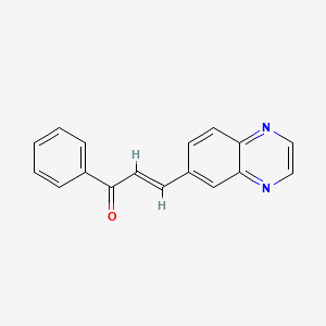 molecular formula C17H12N2O B2989088 Phenyl-3-(quinoxalin-6-yl)prop-2-en-1-one CAS No. 1357063-34-3