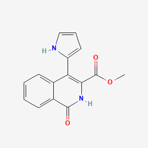 molecular formula C15H12N2O3 B2989120 methyl 1-oxo-4-(1H-pyrrol-2-yl)-2H-isoquinoline-3-carboxylate CAS No. 920020-07-1