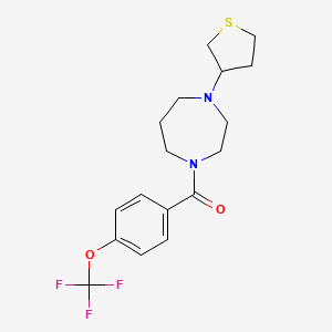 (4-(Tetrahydrothiophen-3-yl)-1,4-diazepan-1-yl)(4-(trifluoromethoxy)phenyl)methanone