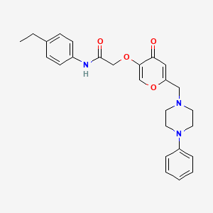 N-(4-ethylphenyl)-2-((4-oxo-6-((4-phenylpiperazin-1-yl)methyl)-4H-pyran-3-yl)oxy)acetamide