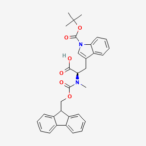 molecular formula C32H32N2O6 B2989140 Fmoc-N-Me-D-Trp(Boc)-OH 