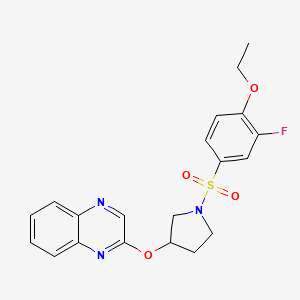 2-{[1-(4-Ethoxy-3-fluorobenzenesulfonyl)pyrrolidin-3-yl]oxy}quinoxaline