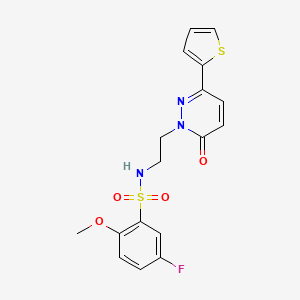 5-fluoro-2-methoxy-N-(2-(6-oxo-3-(thiophen-2-yl)pyridazin-1(6H)-yl)ethyl)benzenesulfonamide