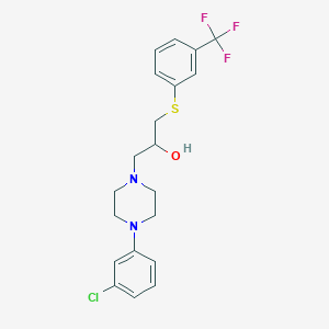1-[4-(3-Chlorophenyl)piperazino]-3-{[3-(trifluoromethyl)phenyl]sulfanyl}-2-propanol