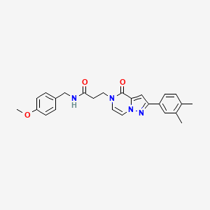 3-[2-(3,4-dimethylphenyl)-4-oxopyrazolo[1,5-a]pyrazin-5(4H)-yl]-N-(4-methoxybenzyl)propanamide