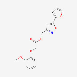 (5-(Furan-2-yl)isoxazol-3-yl)methyl 2-(2-methoxyphenoxy)acetate