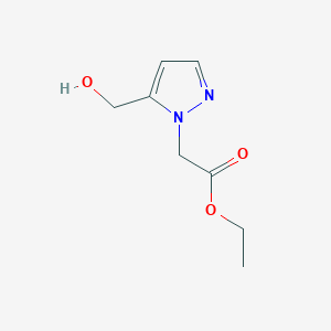molecular formula C8H12N2O3 B2989155 Ethyl 2-[5-(hydroxymethyl)pyrazol-1-yl]acetate CAS No. 2411286-47-8