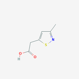 molecular formula C6H7NO2S B2989200 2-(3-Methyl-1,2-thiazol-5-yl)acetic acid CAS No. 10284-40-9