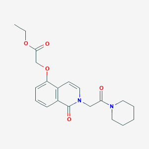 molecular formula C20H24N2O5 B2989204 ethyl 2-({1-oxo-2-[2-oxo-2-(piperidin-1-yl)ethyl]-1,2-dihydroisoquinolin-5-yl}oxy)acetate CAS No. 868223-73-8