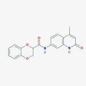 N-(4-methyl-2-oxo-1,2-dihydroquinolin-7-yl)-2,3-dihydrobenzo[b][1,4]dioxine-2-carboxamide