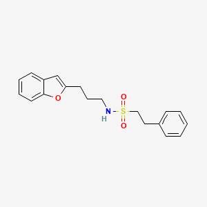 N-(3-(benzofuran-2-yl)propyl)-2-phenylethanesulfonamide