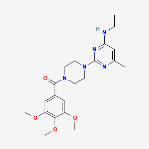 N-ethyl-6-methyl-2-[4-(3,4,5-trimethoxybenzoyl)piperazin-1-yl]pyrimidin-4-amine