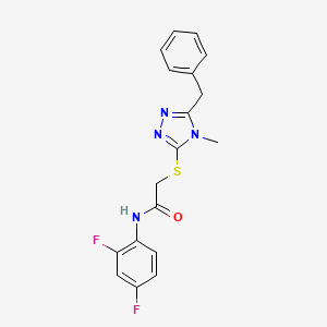 2-[(5-benzyl-4-methyl-4H-1,2,4-triazol-3-yl)sulfanyl]-N-(2,4-difluorophenyl)acetamide