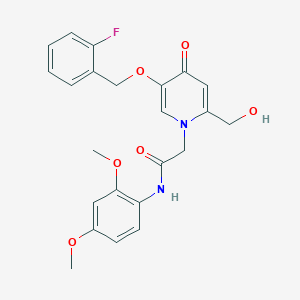 N-(2,4-dimethoxyphenyl)-2-(5-((2-fluorobenzyl)oxy)-2-(hydroxymethyl)-4-oxopyridin-1(4H)-yl)acetamide