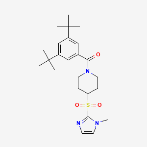 (3,5-di-tert-butylphenyl)(4-((1-methyl-1H-imidazol-2-yl)sulfonyl)piperidin-1-yl)methanone