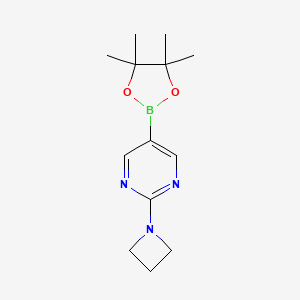 2-(Azetidin-1-yl)-5-(4,4,5,5-tetramethyl-1,3,2-dioxaborolan-2-yl)pyrimidine