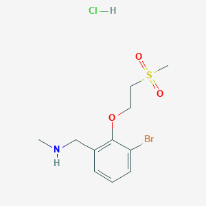 {[3-Bromo-2-(2-methanesulfonylethoxy)phenyl]methyl}(methyl)amine hydrochloride