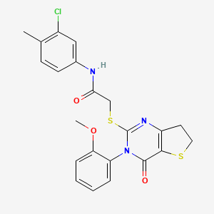 N-(3-chloro-4-methylphenyl)-2-((3-(2-methoxyphenyl)-4-oxo-3,4,6,7-tetrahydrothieno[3,2-d]pyrimidin-2-yl)thio)acetamide