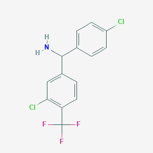(4-Chlorophenyl)-[3-chloro-4-(trifluoromethyl)phenyl]methanamine