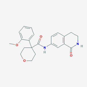 4-(2-methoxyphenyl)-N-(1-oxo-1,2,3,4-tetrahydroisoquinolin-7-yl)tetrahydro-2H-pyran-4-carboxamide