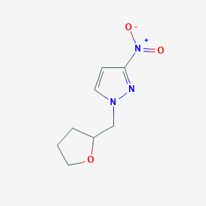 molecular formula C8H11N3O3 B2989291 3-Nitro-1-(oxolan-2-ylmethyl)-1H-pyrazole CAS No. 1006523-17-6