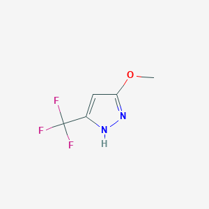 molecular formula C5H5F3N2O B2989313 3-Methoxy-5-(trifluoromethyl)-1H-pyrazole CAS No. 1015780-80-9