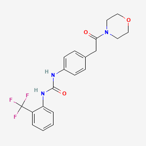 molecular formula C20H20F3N3O3 B2989351 1-(4-(2-Morpholino-2-oxoethyl)phenyl)-3-(2-(trifluoromethyl)phenyl)urea CAS No. 1207005-71-7