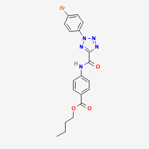 molecular formula C19H18BrN5O3 B2989376 butyl 4-(2-(4-bromophenyl)-2H-tetrazole-5-carboxamido)benzoate CAS No. 1396746-84-1