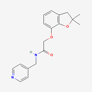 B2989397 2-((2,2-dimethyl-2,3-dihydrobenzofuran-7-yl)oxy)-N-(pyridin-4-ylmethyl)acetamide CAS No. 941943-84-6