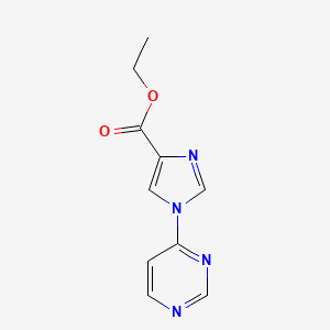 molecular formula C10H10N4O2 B2989484 Ethyl 1-(pyrimidin-4-yl)-1H-imidazole-4-carboxylate CAS No. 1389313-33-0