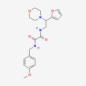 molecular formula C20H25N3O5 B2989494 N1-(2-(furan-2-yl)-2-morpholinoethyl)-N2-(4-methoxybenzyl)oxalamide CAS No. 877630-96-1