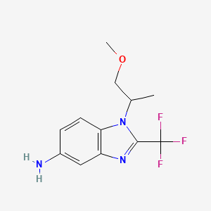 1-(1-methoxypropan-2-yl)-2-(trifluoromethyl)-1H-1,3-benzodiazol-5-amine