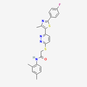 N-(2,4-dimethylphenyl)-2-((6-(2-(4-fluorophenyl)-4-methylthiazol-5-yl)pyridazin-3-yl)thio)acetamide