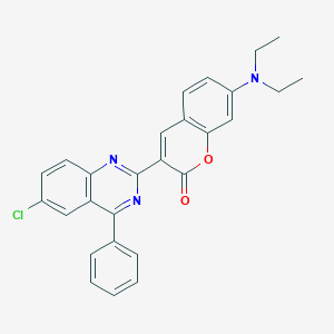 3-(6-chloro-4-phenylquinazolin-2-yl)-7-(diethylamino)-2H-chromen-2-one