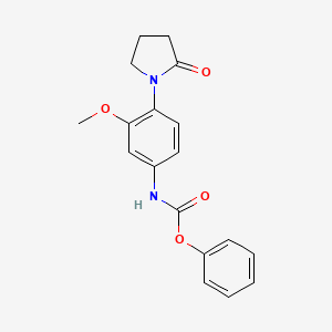 molecular formula C18H18N2O4 B2989511 phenyl N-[3-methoxy-4-(2-oxopyrrolidin-1-yl)phenyl]carbamate CAS No. 941993-18-6