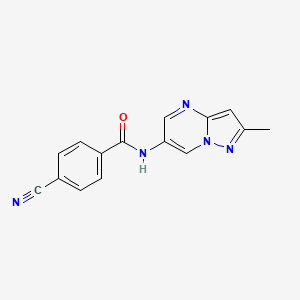 4-cyano-N-(2-methylpyrazolo[1,5-a]pyrimidin-6-yl)benzamide