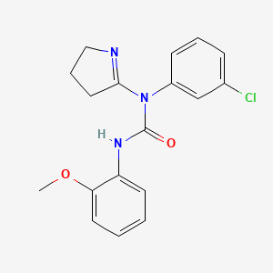 1-(3-chlorophenyl)-1-(3,4-dihydro-2H-pyrrol-5-yl)-3-(2-methoxyphenyl)urea