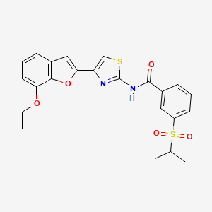 N-(4-(7-ethoxybenzofuran-2-yl)thiazol-2-yl)-3-(isopropylsulfonyl)benzamide