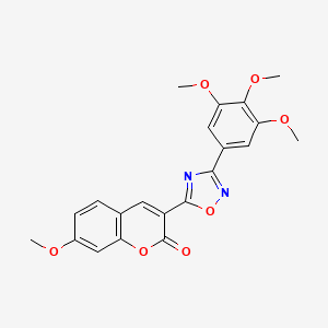 7-methoxy-3-[3-(3,4,5-trimethoxyphenyl)-1,2,4-oxadiazol-5-yl]-2H-chromen-2-one