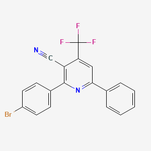 2-(4-Bromophenyl)-6-phenyl-4-(trifluoromethyl)pyridine-3-carbonitrile