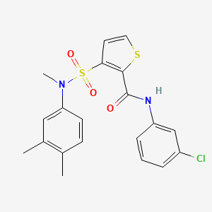 molecular formula C20H19ClN2O3S2 B2989586 N-(3-chlorophenyl)-3-[(3,4-dimethylphenyl)(methyl)sulfamoyl]thiophene-2-carboxamide CAS No. 1251584-22-1