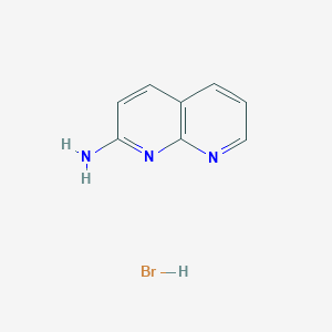 molecular formula C8H8BrN3 B2989587 1,8-Naphthyridin-2-amine hydrobromide CAS No. 2377032-46-5