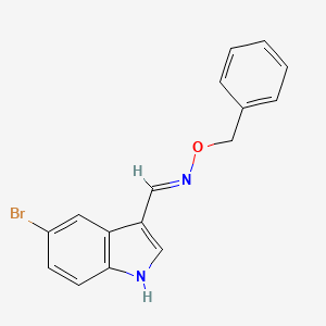 molecular formula C16H13BrN2O B2989620 5-bromo-1H-indole-3-carbaldehyde O-benzyloxime CAS No. 866155-77-3