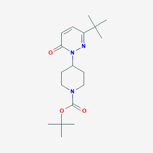 molecular formula C18H29N3O3 B2989628 Tert-butyl 4-(3-tert-butyl-6-oxopyridazin-1-yl)piperidine-1-carboxylate CAS No. 2379952-62-0