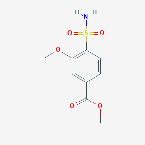 molecular formula C9H11NO5S B2989640 Methyl 3-methoxy-4-sulfamoylbenzoate CAS No. 2171968-07-1