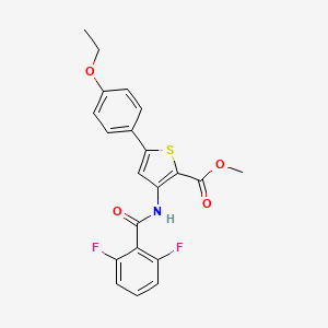 molecular formula C21H17F2NO4S B2989668 Methyl 3-(2,6-difluorobenzamido)-5-(4-ethoxyphenyl)thiophene-2-carboxylate CAS No. 890817-95-5